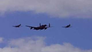 Battle of Britain Memorial Flight display at Farnborough Airshow 2008 [upl. by Rudie542]