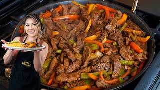 The BEST STEAK FAJITAS You Can Make at Home [upl. by Nahtnaoj]