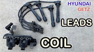 HOW TO REPLACED IGNITION COIL AND LEADS HYUNDAI GETZ [upl. by Urbano]