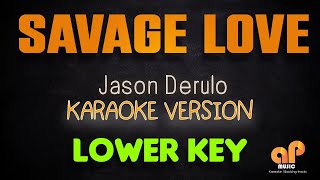 SAVAGE LOVE  Jason Derulo LOWER KEY KARAOKE HQ VERSION [upl. by Ahsinnek]