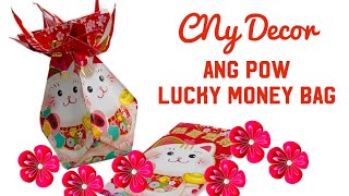 Easy Ang pow Lucky Money Bag Origami  DIY Chinese New Year Red Packet Lantern  CNY 2024 [upl. by Isac503]