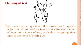 Psychometrics 2 psychological test and Steps of test constructions [upl. by Ahserb]