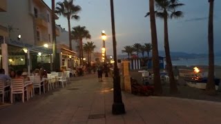 Sabinillas evening walk Paseo marítimo in hyperlapse [upl. by Elauqsap988]