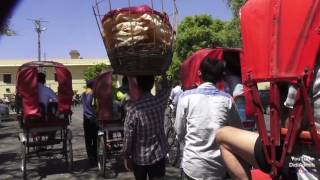 Indien Traveling mit der Fahrrad Rikscha durch Jaipur die pinke Stadt Jaipur pink City [upl. by Lamee367]