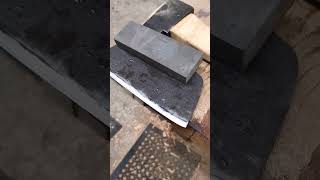 Honing the edge on my hewing axe axe woodworking calmitdown hewing sharpening [upl. by Adigirb878]