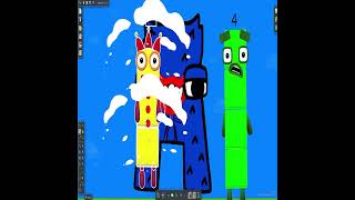 numberblocks alphabetlore eating satisfying shorts 4 [upl. by Angle]