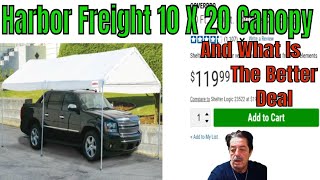 Harbor Freight Portable Garage Review 10 x 20  What Is The Best Deal [upl. by Ynor]