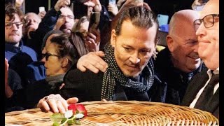 Johnny Depp carries Friend Shane MacGowan casket RIP [upl. by Nalyd]