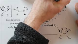 Molécules à 2 carbones asymétriques  diastéréoisomères et énantiomères [upl. by Ynor]