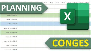 Planning Excel automatique pour le salarié et ses congés [upl. by Llamaj886]