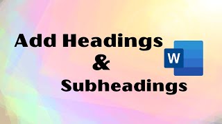 Headings and Subheadings in MS Word 365  Mr Sher Muhammad [upl. by Ayhdiv]