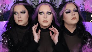 Hecate inspired Drag queen Purple smokey eye witch makeup tutorial  Halloween 2024  Luna Rose [upl. by Nerty842]