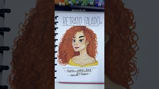 BORA FAZER  1 RETRATO FALADO Versão princesas da Disney 👑 desenho pintura princesas disney [upl. by Lezti]