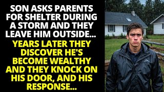 Parents Leave Son Homeless in the Rain But When They Discover He Is Rich They Bitterly Regret It [upl. by Tasiana77]