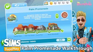 The Sims Freeplay Sim Springs Palm Promenade Walkthrough [upl. by Naginnarb747]