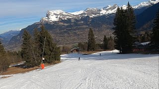 IS THIS HARD ENOUGH FOR A RED RUN GoPro HD POV Skiing RED MARMIRE  MEGEVE ski resort  Feb 2024 [upl. by Tavey]