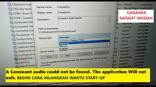 Cara menghilangkan A Conexant audio could not be found The application Will not exit [upl. by Nalloh]