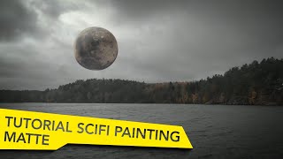 AFTER EFFECTS FUTURISTIC MATTE PAINTING TUTORIAL [upl. by Eidnyl]