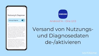 Versand von Nutzungs und Diagnosedaten deaktivieren  Samsung Android 14  One UI 6 [upl. by Raine]