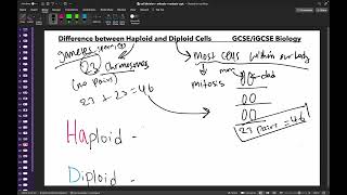 Difference between Haploid and Diploid cells  GCSE Biology [upl. by Llenreb]