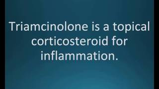 How to pronounce triamcinolone Kenalog Memorizing Pharmacology Flashcard [upl. by Trevah138]