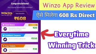 winzo joining bonus kaise milta hai  winzo poker app review [upl. by Curnin]