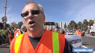 Blocage du tunnel de Toulon les personnels de la Dirmed dén [upl. by Asyral118]