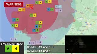 2022 Esmeraldas Ecuador Earthquake with Earthquake Early Warning [upl. by Laden]