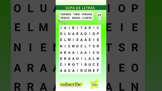 Sopa de Letras  Edición quotLOS HUESOS del ESQUELETO humanoquot Trivia [upl. by Enaled]