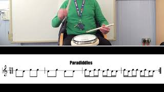 Paradiddles  Beginner Snare Drum Exercise [upl. by Moll]