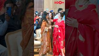 Nita Ambani FIXES Isha Ambanis hair amp tells her to sit next to Mukesh Ambani at the mass wedding [upl. by Auburn]