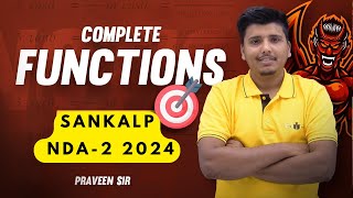 COMPLETE FUNCTIONS DAY 15 BY PARVEEN SIR FROM SANKALP BATCH NDA 2 2024 [upl. by Aihsit]