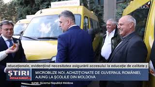 Microbuze noi achiziționate de Guvernul României ajung la școlille din Republica Moldova [upl. by Tiphane]