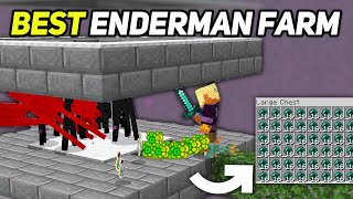 BEST ENDERMAN XP FARM in Minecraft Bedrock 121 [upl. by Wakeen]