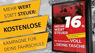 Mehr WERT statt STEUER Kostenlose Kampagne für Fahrschulen [upl. by Dlorah]