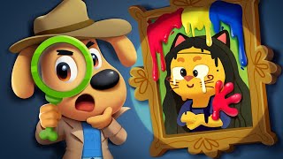 The Stolen Masterpiece  Detective Cartoon  Kids Cartoons  Sheriff Labrador [upl. by Idner]