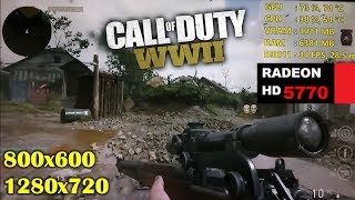 HD 5770  6770 1GB  Call Of Duty WW2  720p amp 800x600 [upl. by Cralg282]