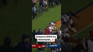 Alabama Crimson Tide scores on 4th and Goal from the 31yard line to WIN vs Auburn 😳 shorts [upl. by Llenal]