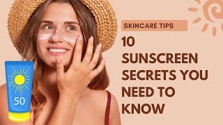 10 Sunscreen Tips to Protect Your Skin Like a Pro  Skin Care tips [upl. by Llien]