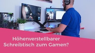 Höhenverstellbarer Schreibtisch für Gaming nutzen  Test  Erfahrungen  Deutsch  Home Improvement [upl. by Ardnuassac]