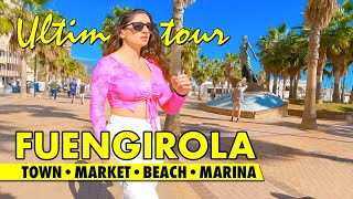 Ultimate Fuengirola walking tour  February 2024  Town market Los Boliches beachfront marina [upl. by Leoy619]