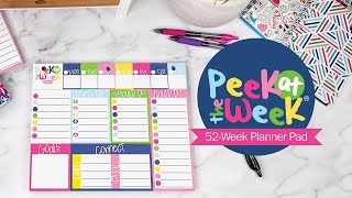 Peek at the Week® Planner Pad  Checklists Priorities Dry Erase Backer [upl. by Gnouv]