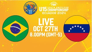 Final  Brazil v Venezuela  Full Basketball Game  South American U15 Championship 2024 [upl. by Yorztif]