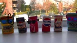 Canettes qui dansent  Dancing can Labatt Molson Pepsi Coke [upl. by Atalee359]