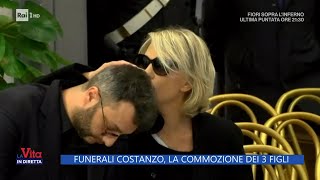 La commozione dei 3 figli di Costanzo  La Vita in Diretta 27022023 [upl. by Siegel]