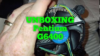 Unboxing Intel 10th Gen Pentium G6400 2 Core 4 Thread CPU Gold CPU Fan LGA 1200 [upl. by Rorie]