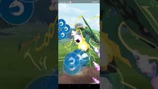 Pokémon GO  Mega Rayquaza Debut Battle no shield megaevolution pokemongo pokemongofest2023 [upl. by Noyek]