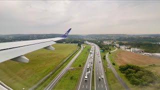 Landing at Kraków Airport LOT Polish Airlines [upl. by Irah]