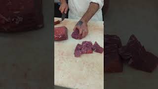 Stewing Beef shorts butcher beef stew meatlover knifeskills [upl. by Talich]