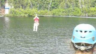 Les tyroliennes du Jardin des glaciers de Baie Comeau [upl. by Inoy]